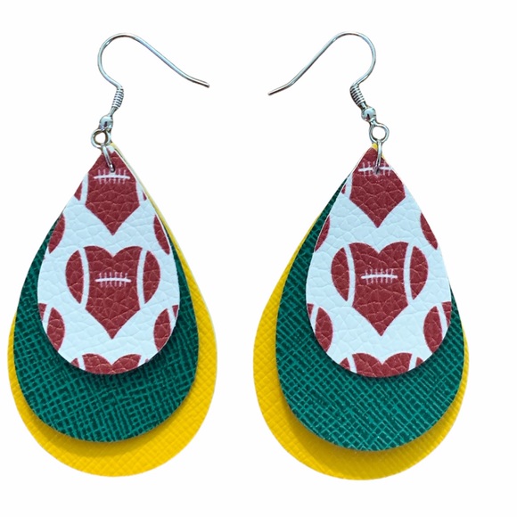 Jewelry - 🌻3 for$12 🖤Faux Leather Dangle Earrings